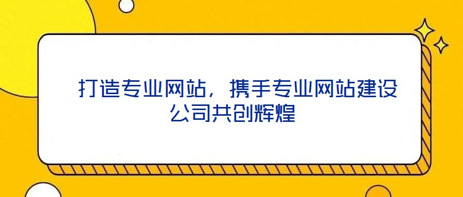  打造專業(yè)網(wǎng)站，攜手專業(yè)網(wǎng)站建設(shè)公司共創(chuàng)輝煌