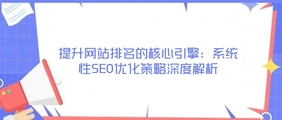 提升網(wǎng)站排名的核心引擎：系統(tǒng)性SEO優(yōu)化策略深度解析