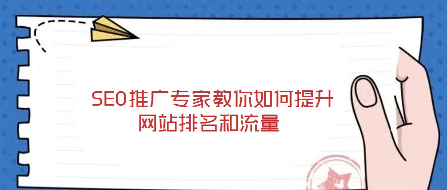 SEO推廣專(zhuān)家教你如何提升網(wǎng)站排名和流量