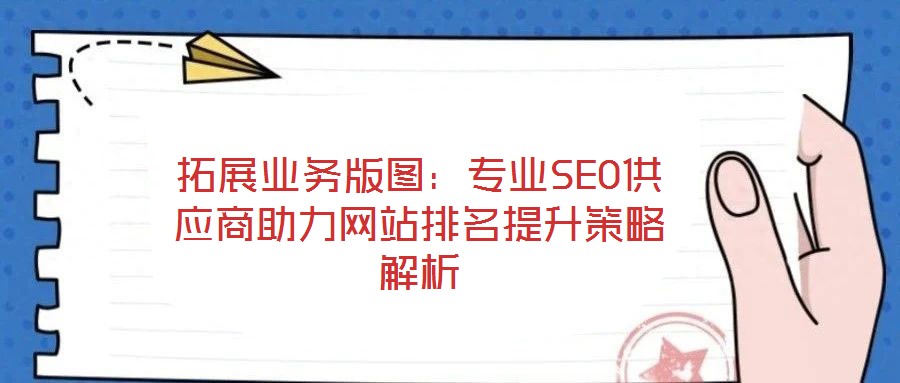 拓展業(yè)務(wù)版圖：專業(yè)SEO供應(yīng)商助力網(wǎng)站排名提升策略解析