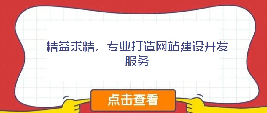 精益求精，專業(yè)打造網(wǎng)站建設(shè)開發(fā)服務(wù)