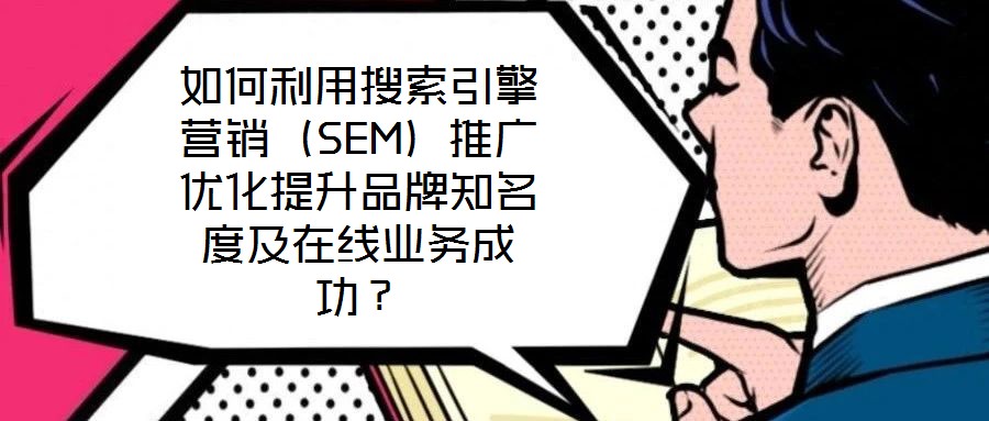 如何利用搜索引擎營(yíng)銷（SEM）推廣優(yōu)化提升品牌知名度及在線業(yè)務(wù)成功？