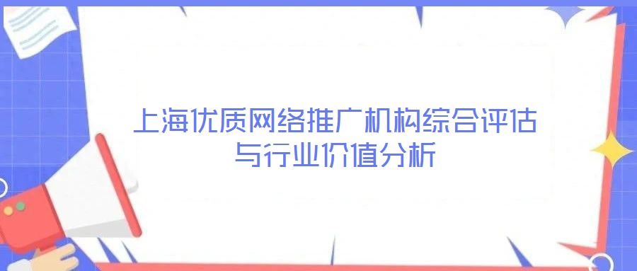 上海優(yōu)質(zhì)網(wǎng)絡(luò)推廣機構(gòu)綜合評估與行業(yè)價值分析