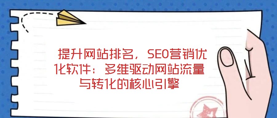  提升網(wǎng)站排名，SEO營(yíng)銷優(yōu)化軟件：多維驅(qū)動(dòng)網(wǎng)站流量與轉(zhuǎn)化的核心引擎